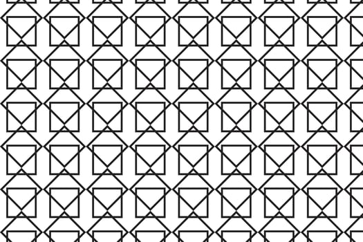 black color geometric square triangle pattern art perfect for background, wallpaper geometric diamond grid lines on white vector