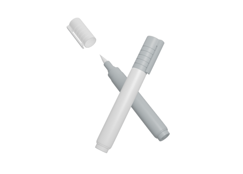 Branding Pen with Brush Tip for Product Designers png