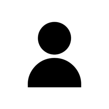 Simple Silhouette Person Icon Illustration Representing a Generic User Profile or Anonymous Individual Depicted in Black vector