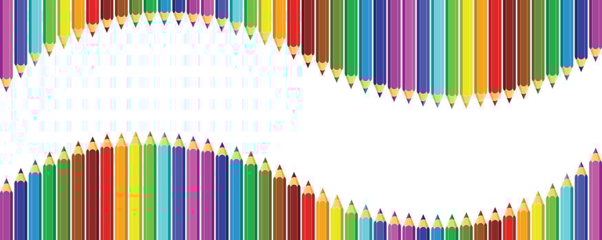 Frame from pencils. vector