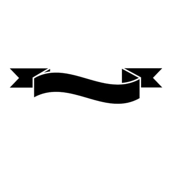 banner ribbon decoration icon image illustration design black and white vector
