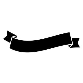 ribbon banner decoration web icon illustration design black and white vector