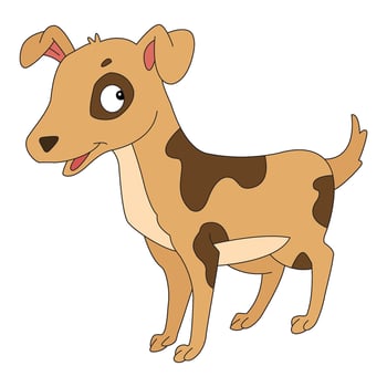 Funny dog isolated on white background vector