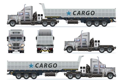 Illustration of a cargo truck vector