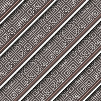 Geometric pattern in gray and brown vector