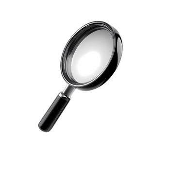 Sleek Black Magnifying Glass on Transparent Background High quality render magnifying png