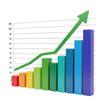 A graph showing the growth of a business png