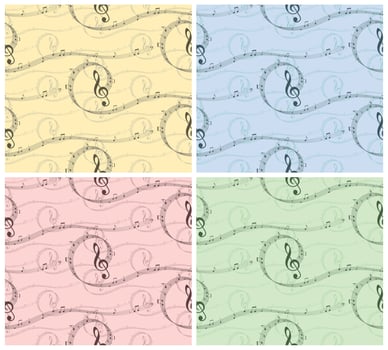 Backgrounds with music notes. vector