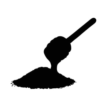 Honey dipper dripping sweet liquid onto pile vector