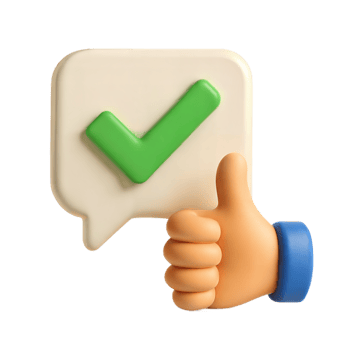 3d hand with thumbs up icon png