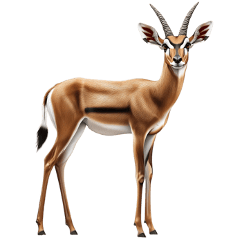 Graceful gazelle standing alert wildlife animal nature photography png