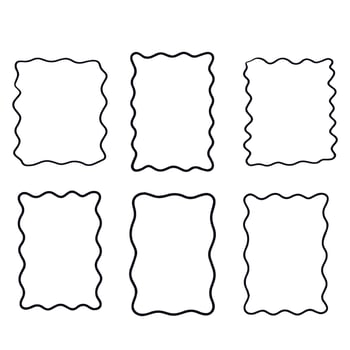 Handdrawn Wavy Frame design vector