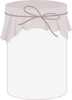 Empty Cookie Jar with Lace and Bow png