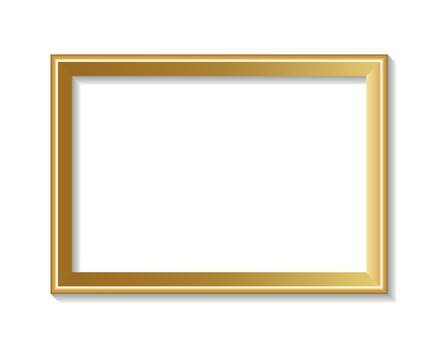 Vintage Golden Picture and Photo Frame Illustration on White Background vector