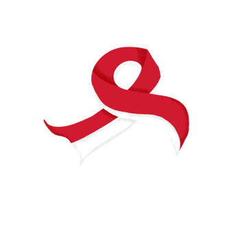 Indonesian Patriotic Ribbon Illustration Red and White Symbol of Independence png