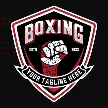 Boxing logo. With a vintage style shield. Perfect for boxing. vector
