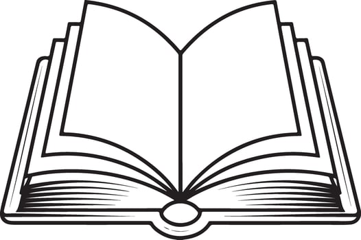 Open book illustration with blank pages vector