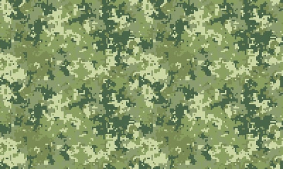 Abstract digital camouflage pattern in shades of green and beige. Perfect for backgrounds, textiles, or militarythemed designs. vector