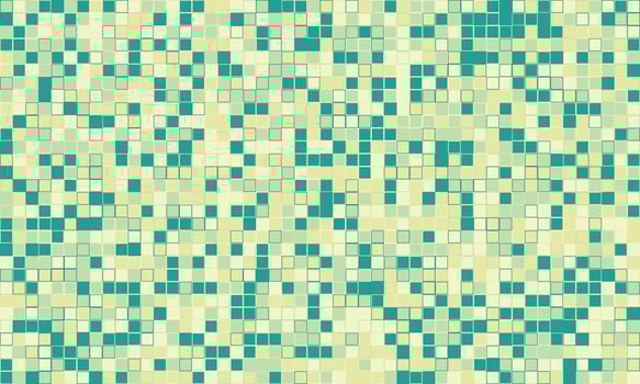 Abstract mosaic background. Pastel teal and beige squares create a textured, pixelated effect. Ideal for website banners, presentations, or modern design projects. vector