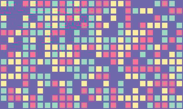 Abstract pastel square mosaic pattern. Perfect for website backgrounds, textile prints, or playful branding. This vibrant, colorful design evokes feelings of joy and creativity. vector