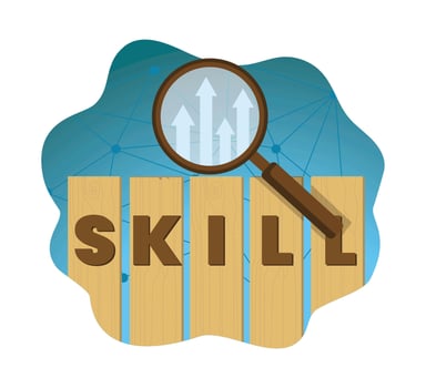 Skill development and growth illustration vector