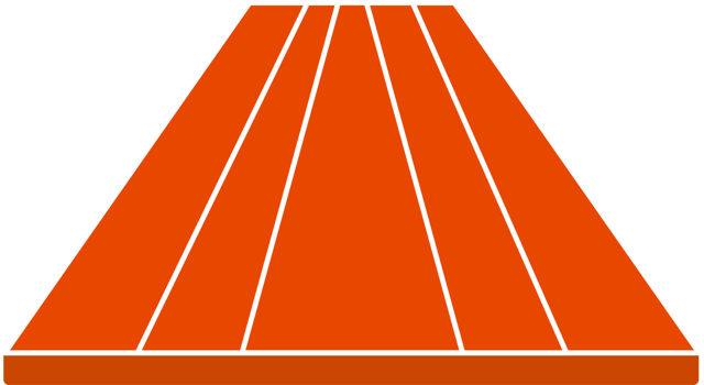 Graphic of an Orange Running Track. Illustration png
