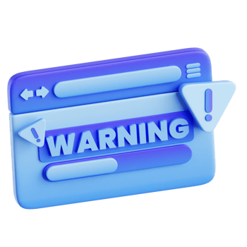 Website Alert 3D Illustration png