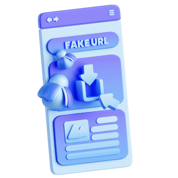 Fake URL 3D Illustration png