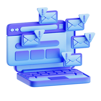 Spam Popup 3D Illustration png