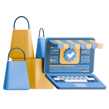 Virtual Shopping 3D Illustration png