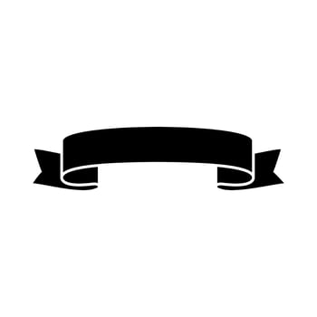 ribbon banner decoration isolated icon illustration graphic design black and white. vector