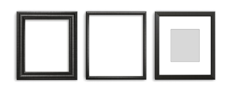 Realistic Modern Photo Frame Template Composition vector