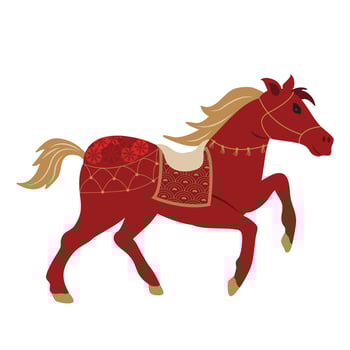 horse Chinese new year background vector