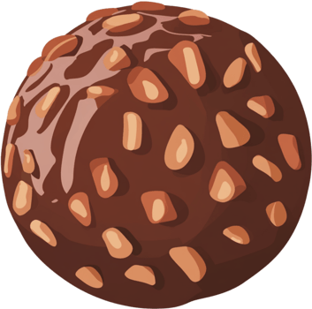 Gourmet Choco Chip Chocolate Truffle png