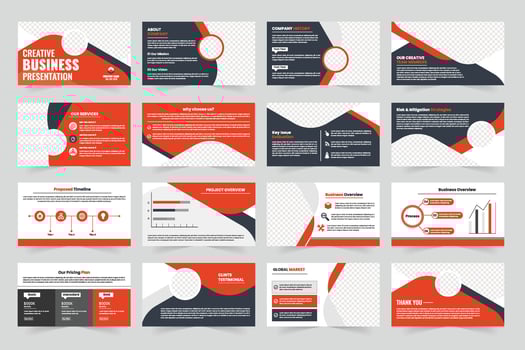 Creative business presentation template vector