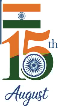 the 15th of august is a national holiday in india vector