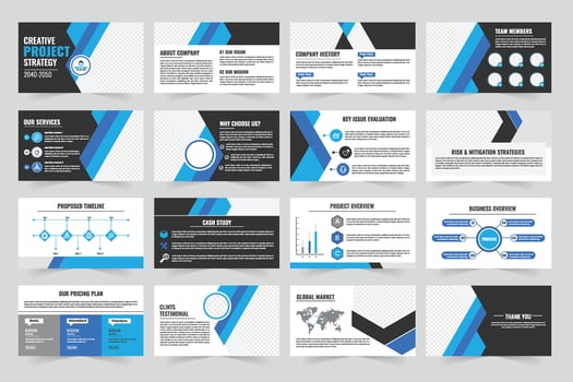 Creative project strategy presentation design vector