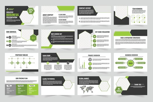 Creative business presentation slides overview vector