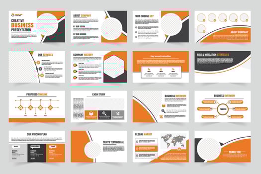 Business presentation template with modern design vector
