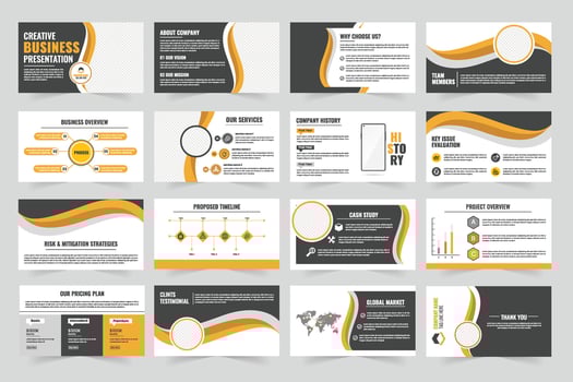 Creative business presentation slide layout vector