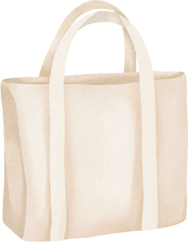 Watercolor Beige Tote Bag Shopping Clipart png