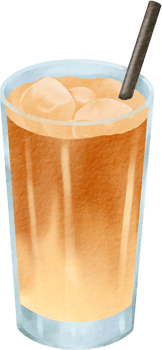 Iced Milk Tea Glass png
