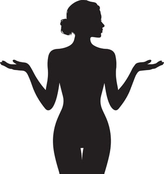 A striking abstract design featuring a prominent silhouette vector