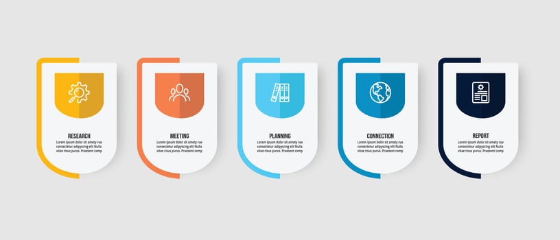 Business concept infographic design. vector