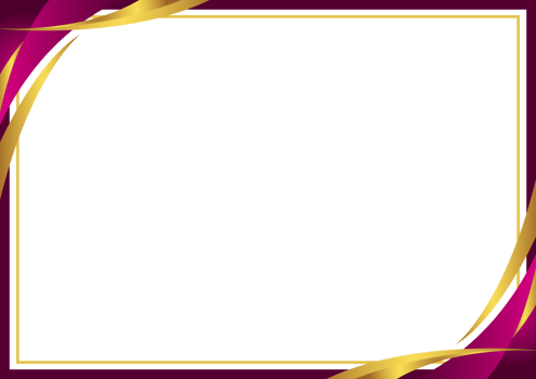 Dynamic Pink Magenta and Gold Wavy Frame Background png