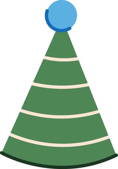 Party Hat with Pom Pom vector