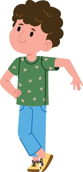 Casual Boy Leaning vector