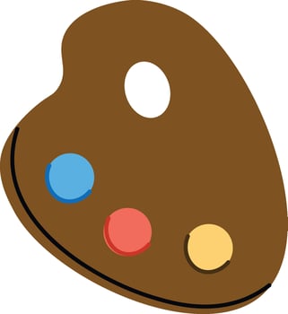 Artist Palette with Paint Element vector
