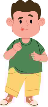 Playful Boy Cartoon Character vector