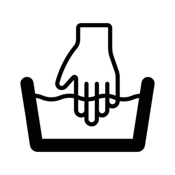 Sleek glyph style icon of large wash tub vector